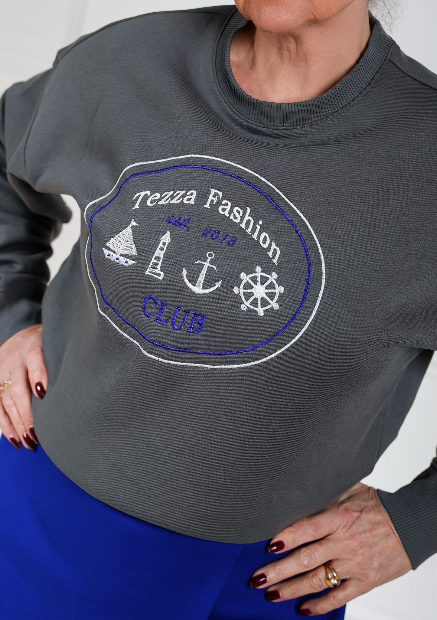 SS26 Sweater – Grey Yacht