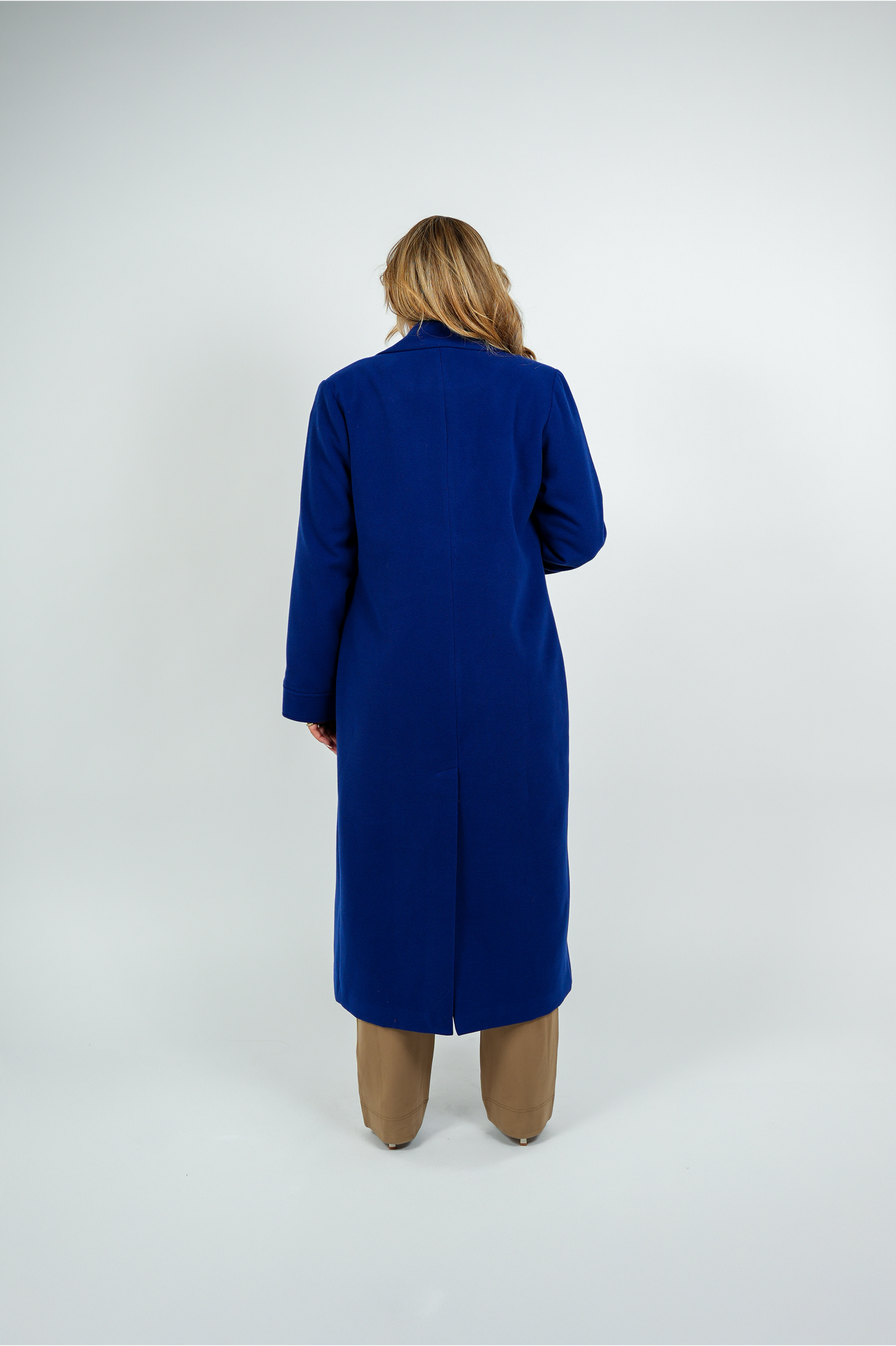 Lange Oversized Jas – Kobalt Blauw | FW25