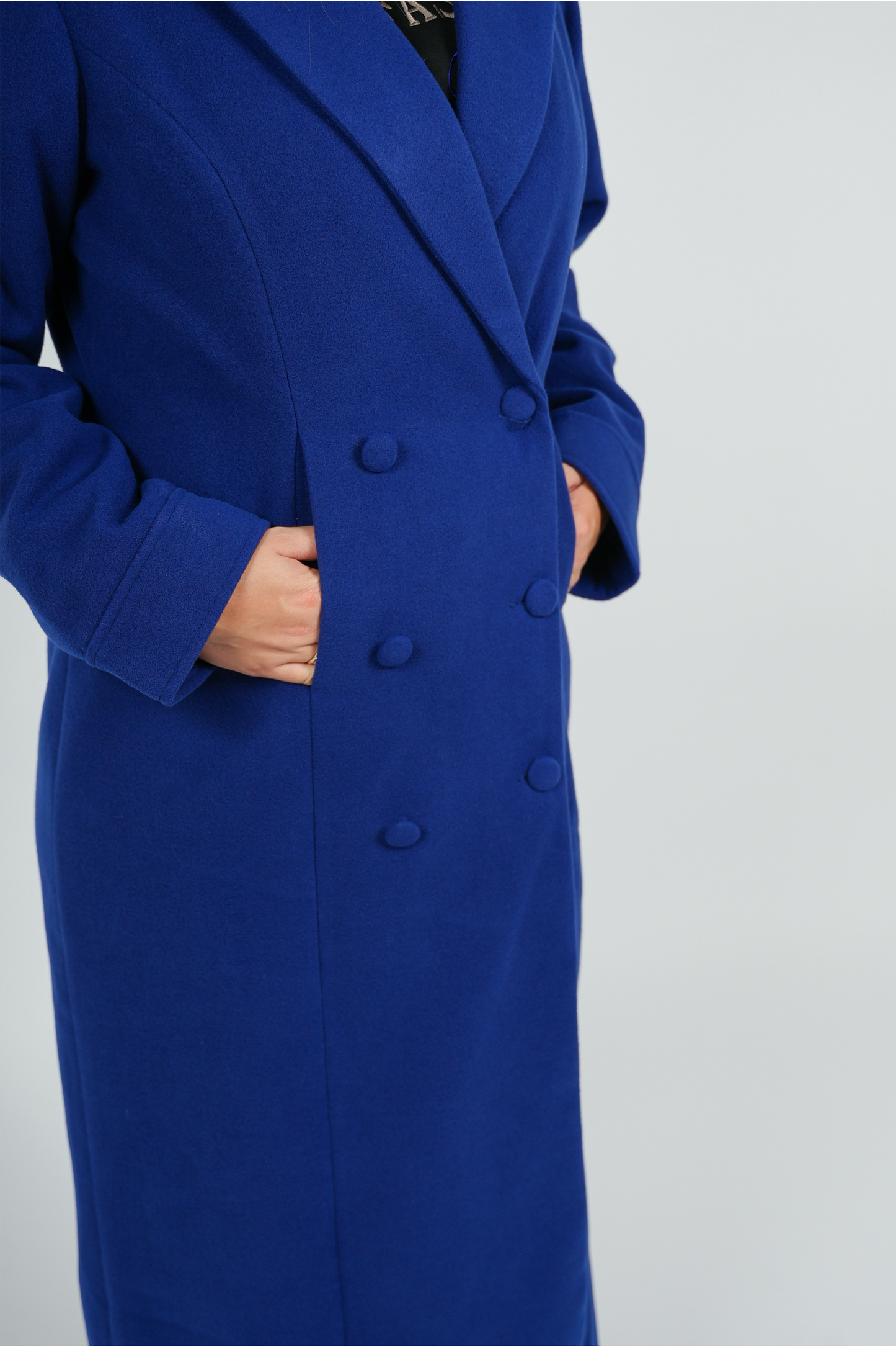 Lange Oversized Jas – Kobalt Blauw | FW25