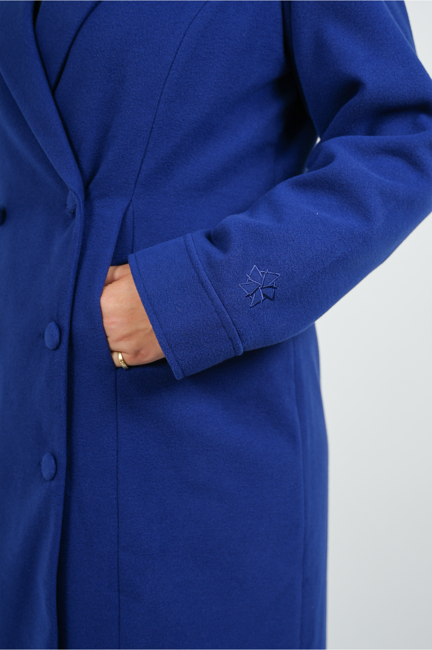 Lange Oversized Jas – Kobalt Blauw | FW25