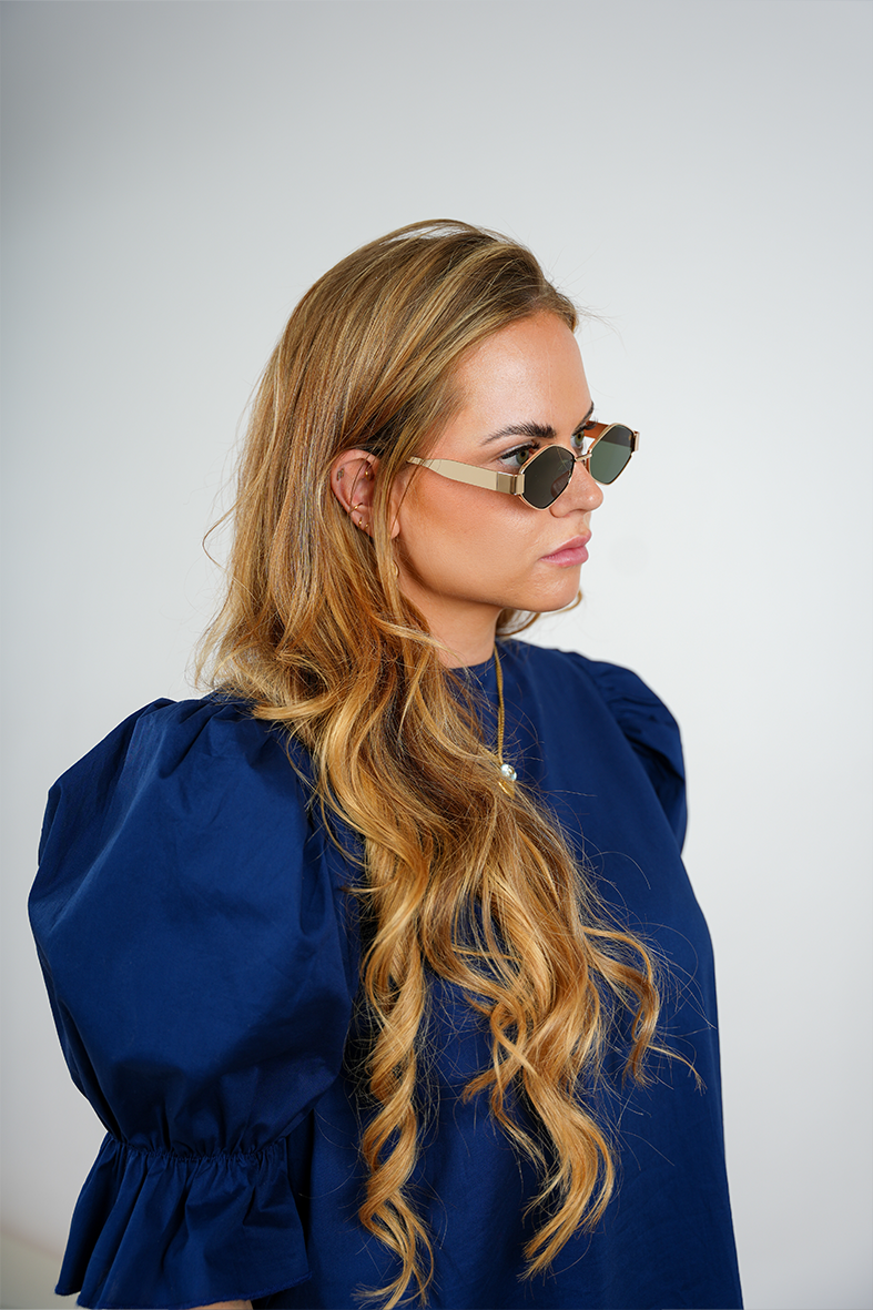 Luxe Zonnebril Goud & Groen