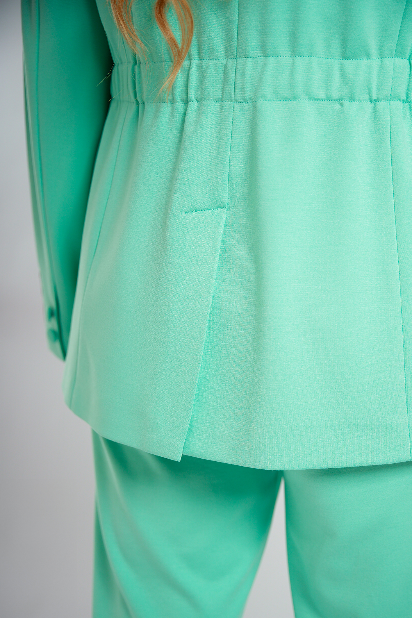 Blazer with Elastic Acqua