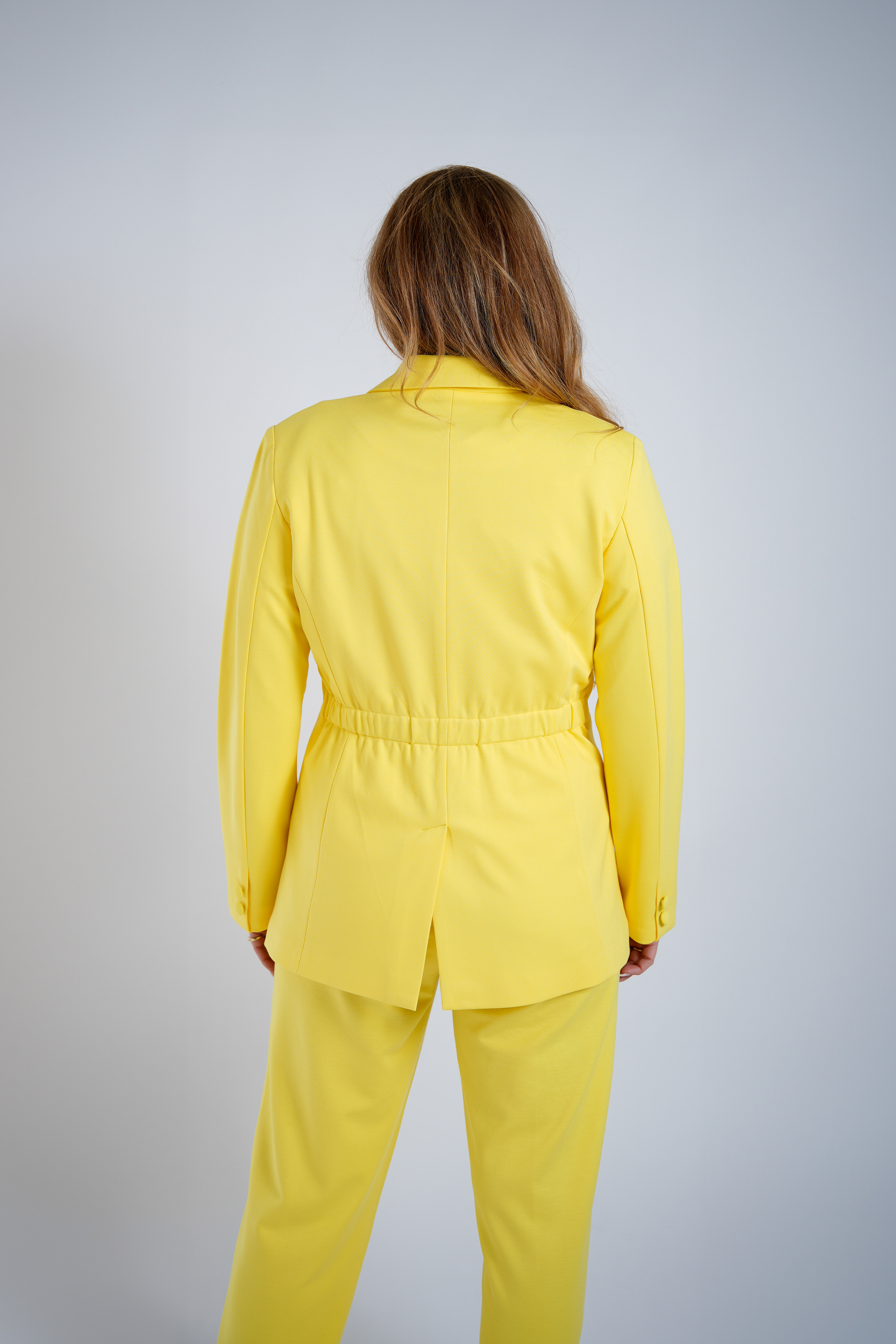 Blazer met Elastiek Geel