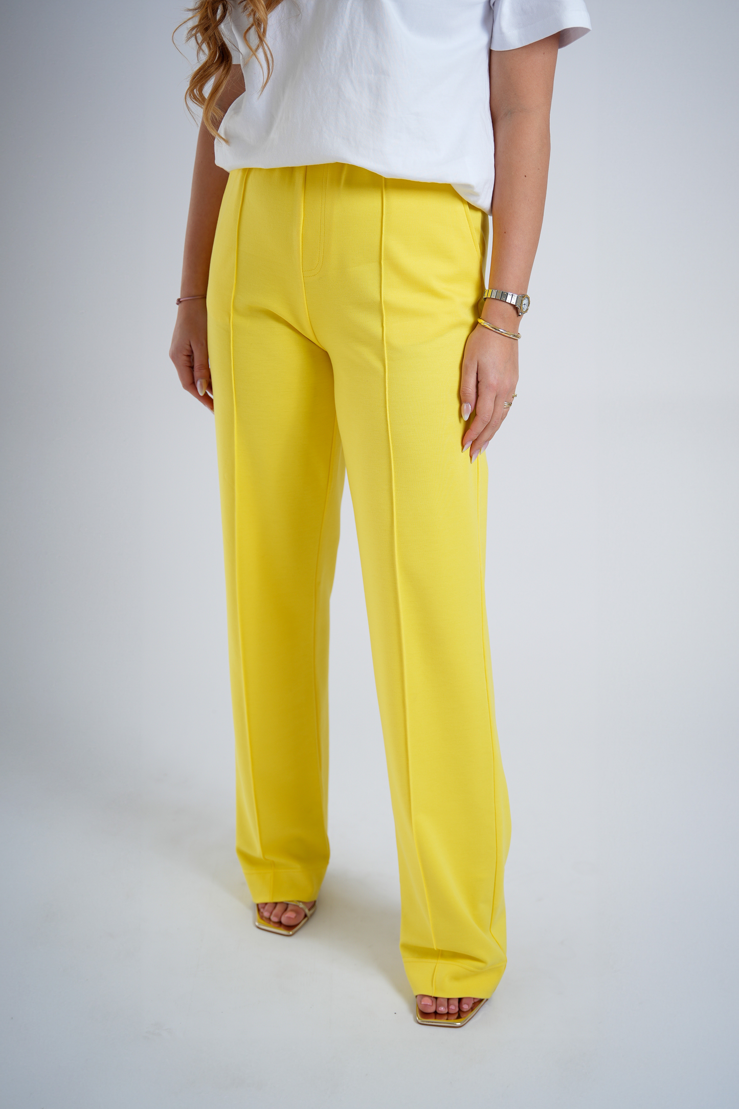 Wide trousers yellow