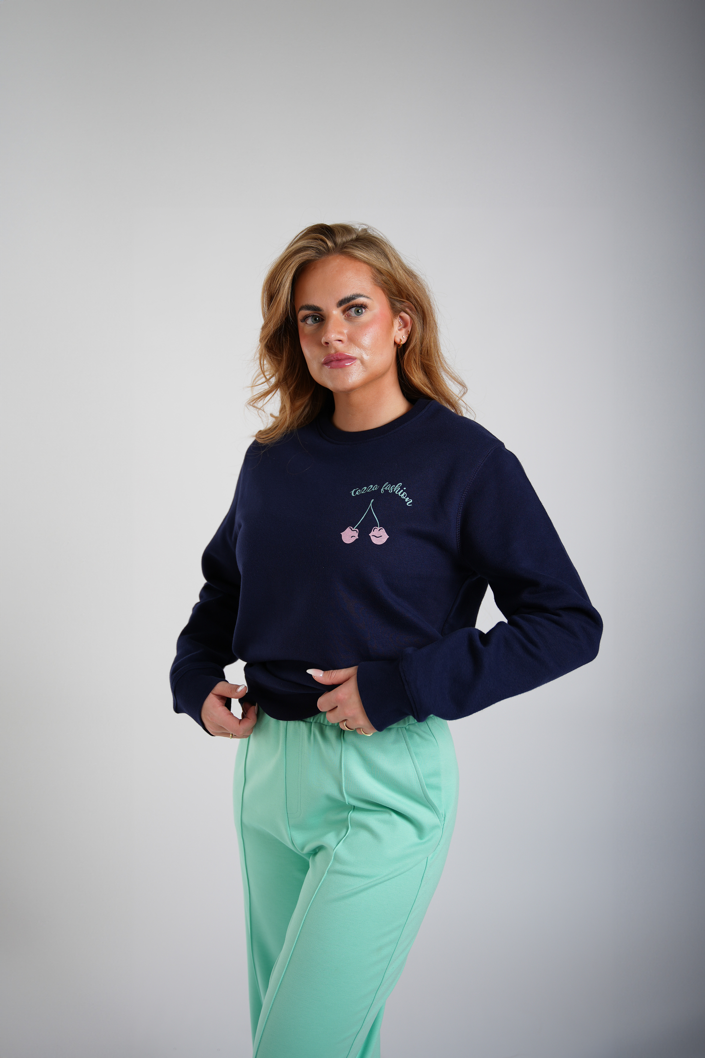 Oversized Sweater Navy Blauw
