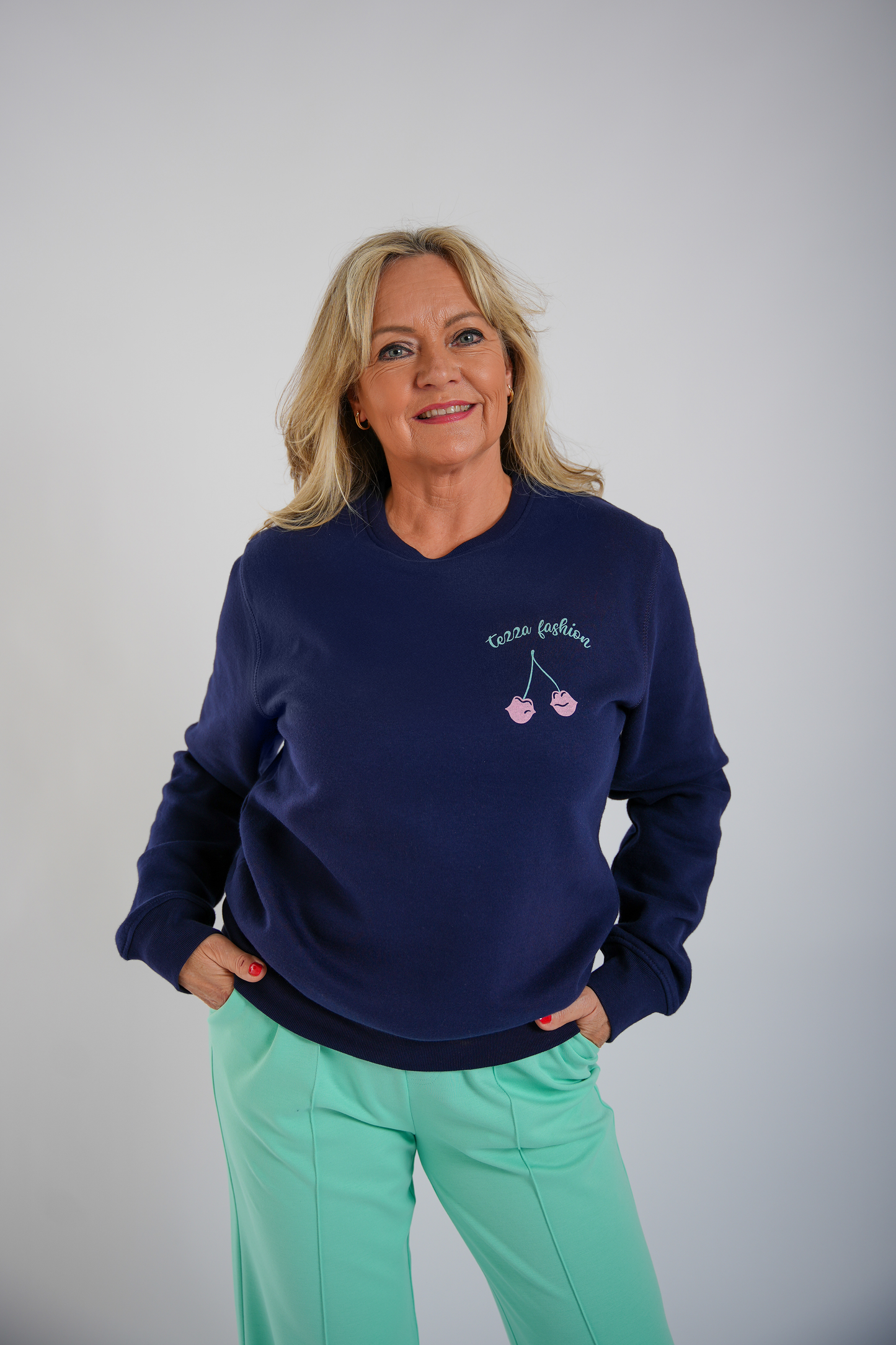 Oversized Sweater Navy Blauw