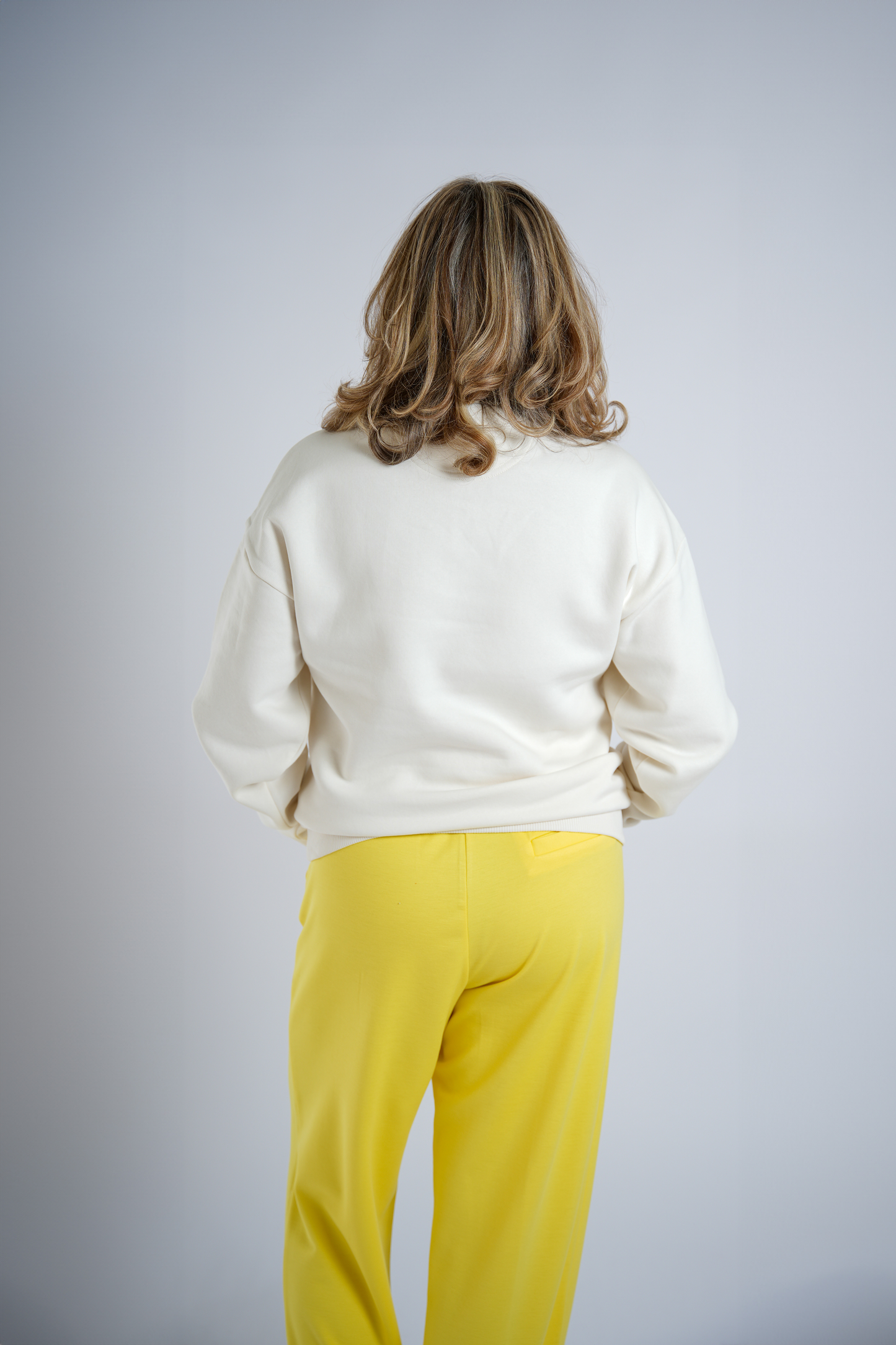 Pull boyfriend blanc cassé