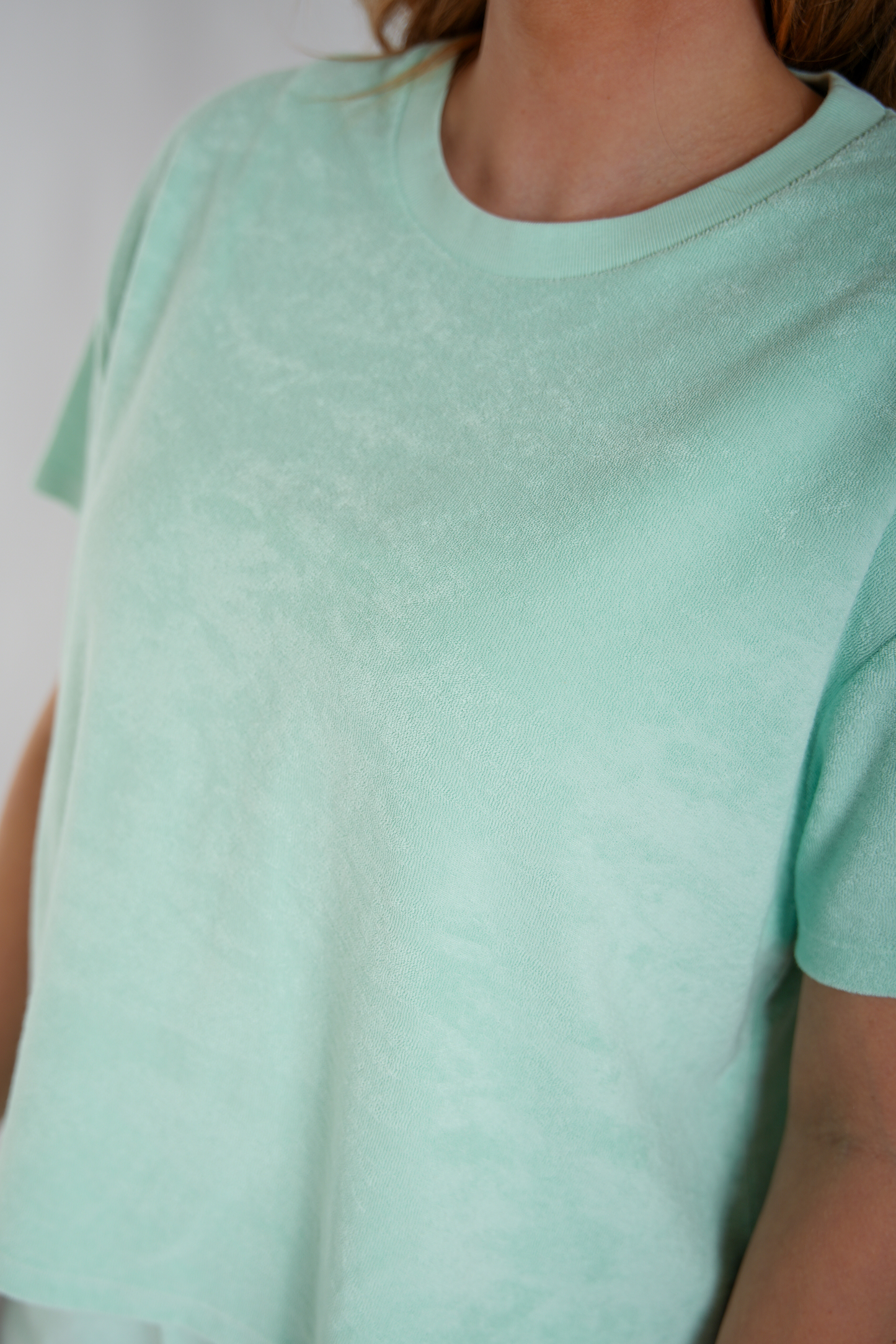 Badstof T-shirt Acqua