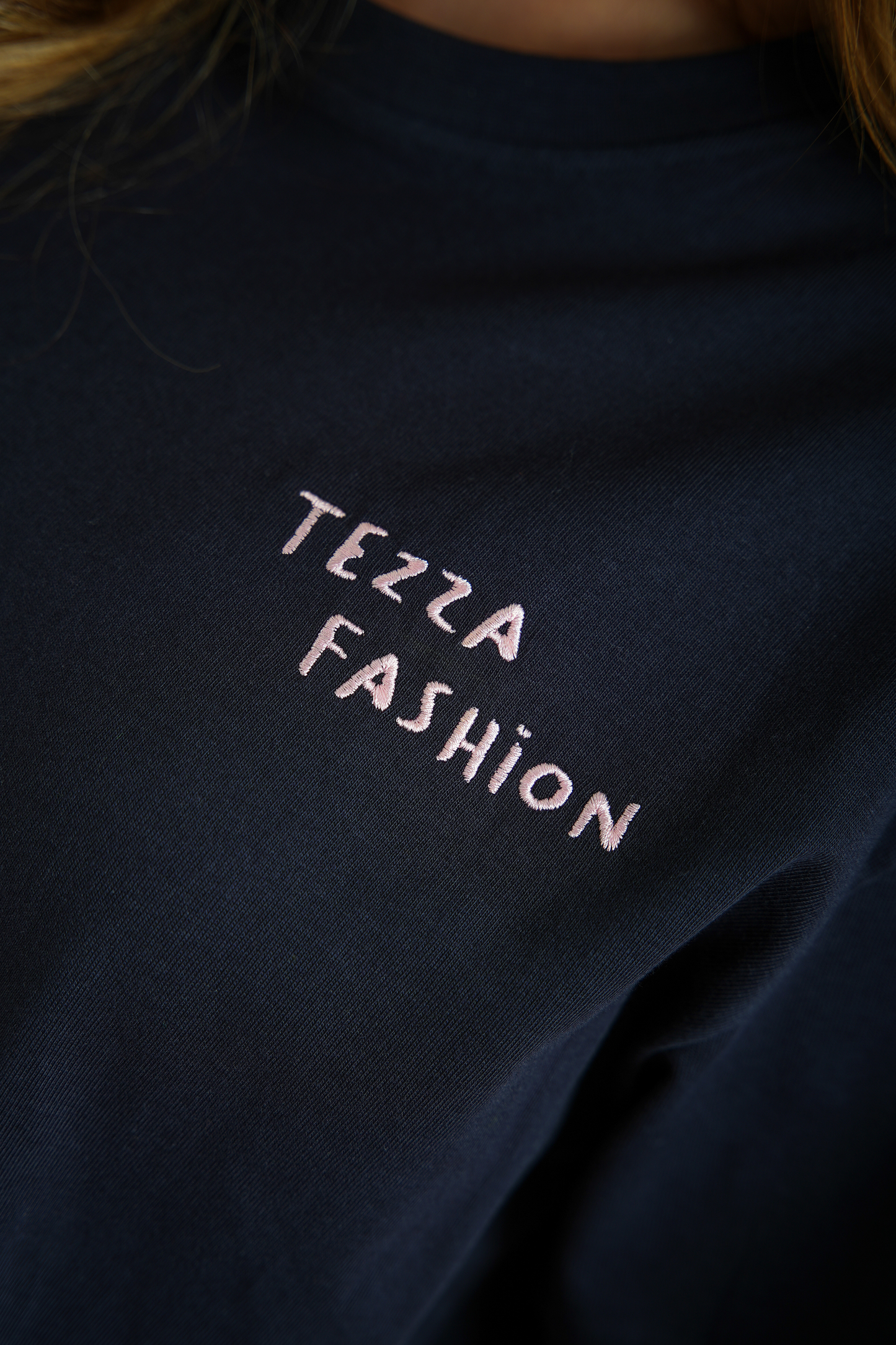 Oversized T-shirt Navy Blauw