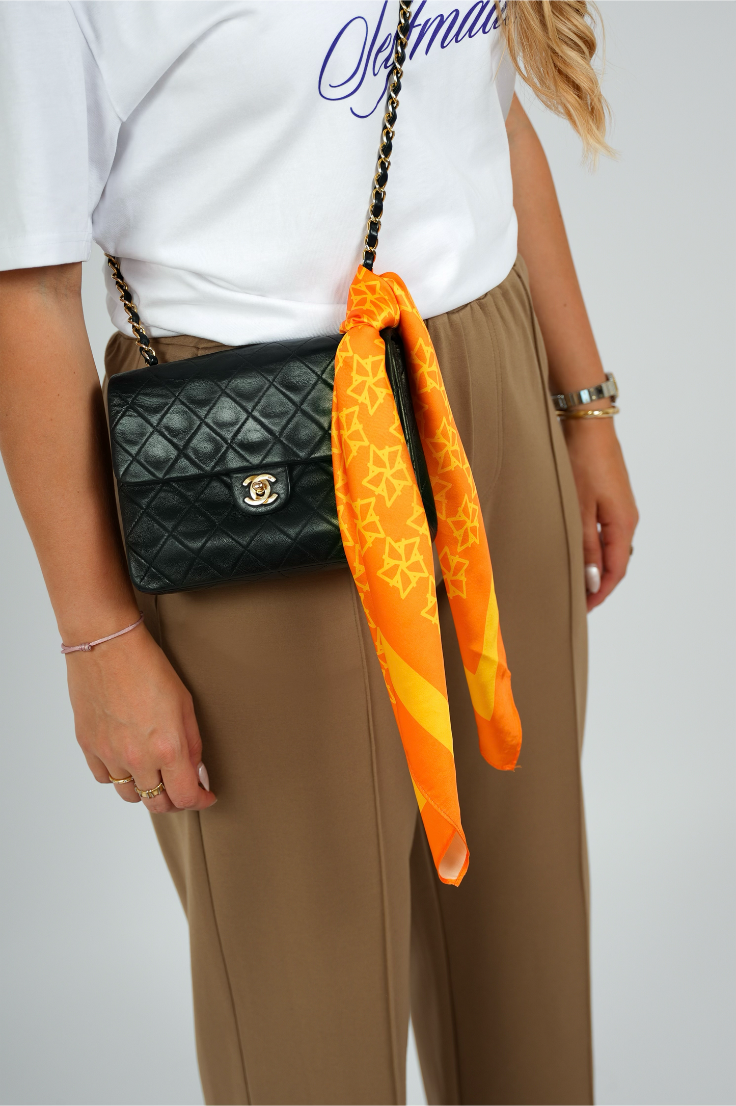 Satijnen Sjaal – Oranje/Geel | FW25