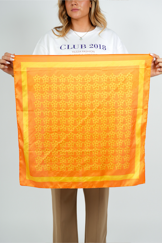 Satin Scarf – Orange/Yellow | FW25