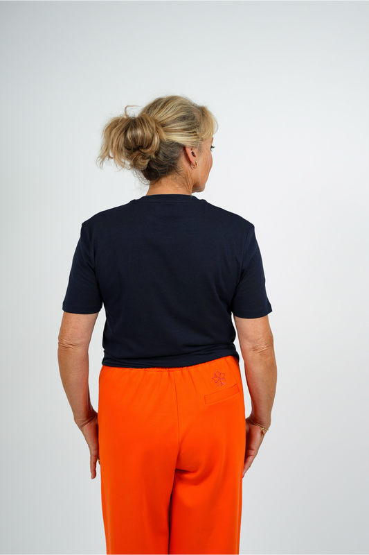 T-shirt Normale Pasvorm – Navy | FW25