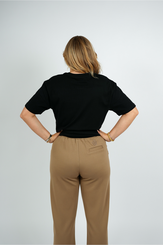 T-shirt Oversized Pasvorm – Zwart | FW25