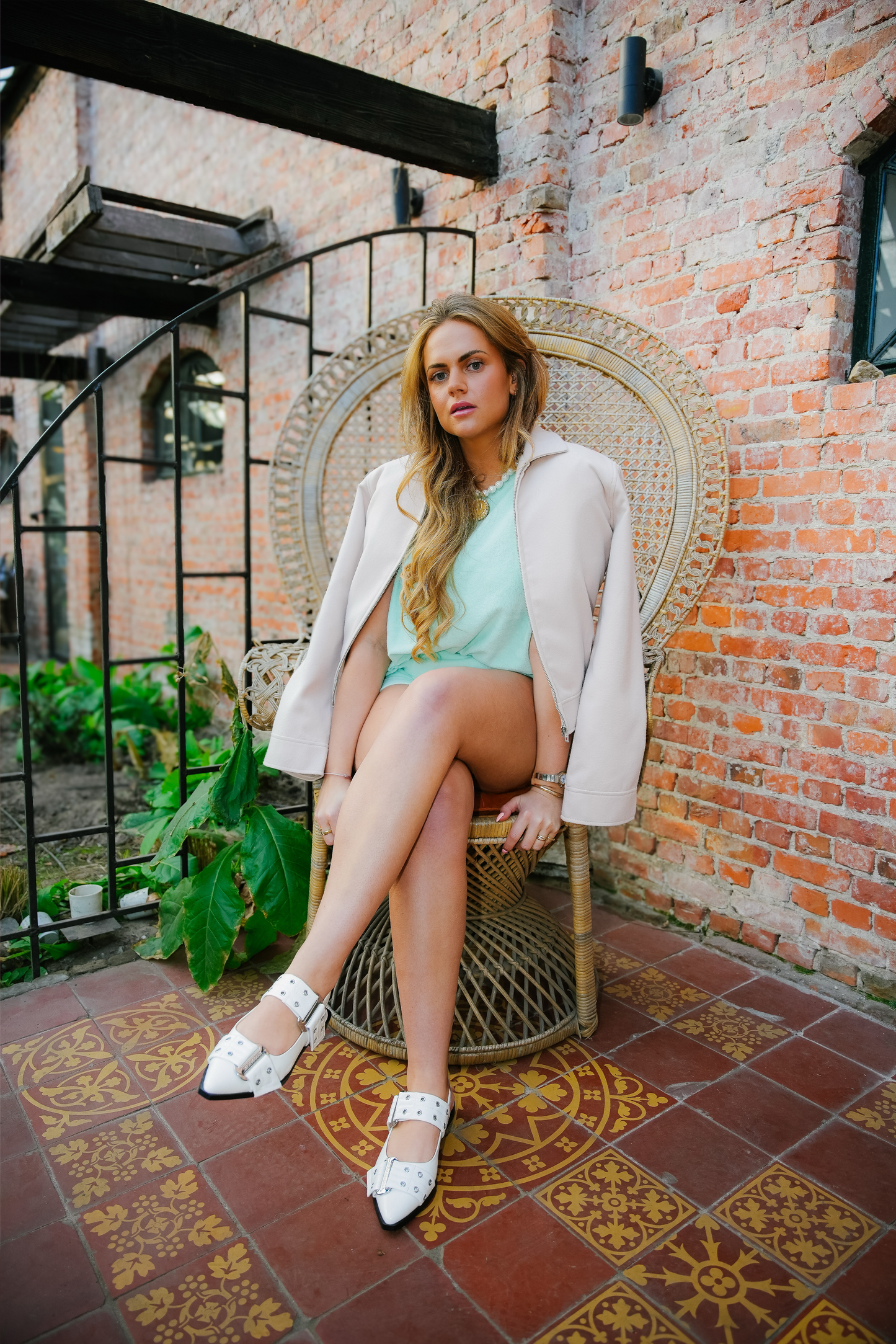 Badstof T-shirt Acqua