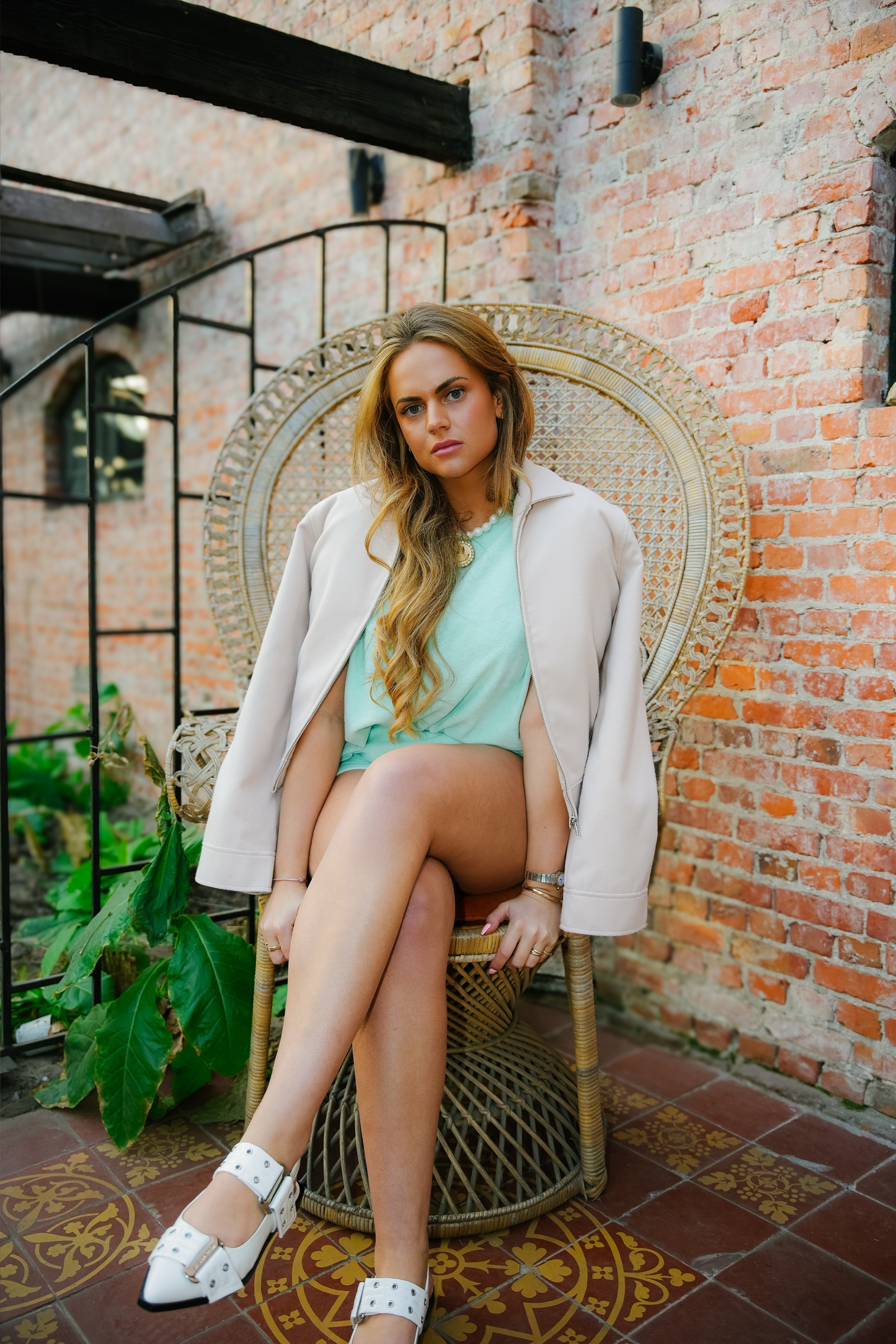 Badstof T-shirt Acqua