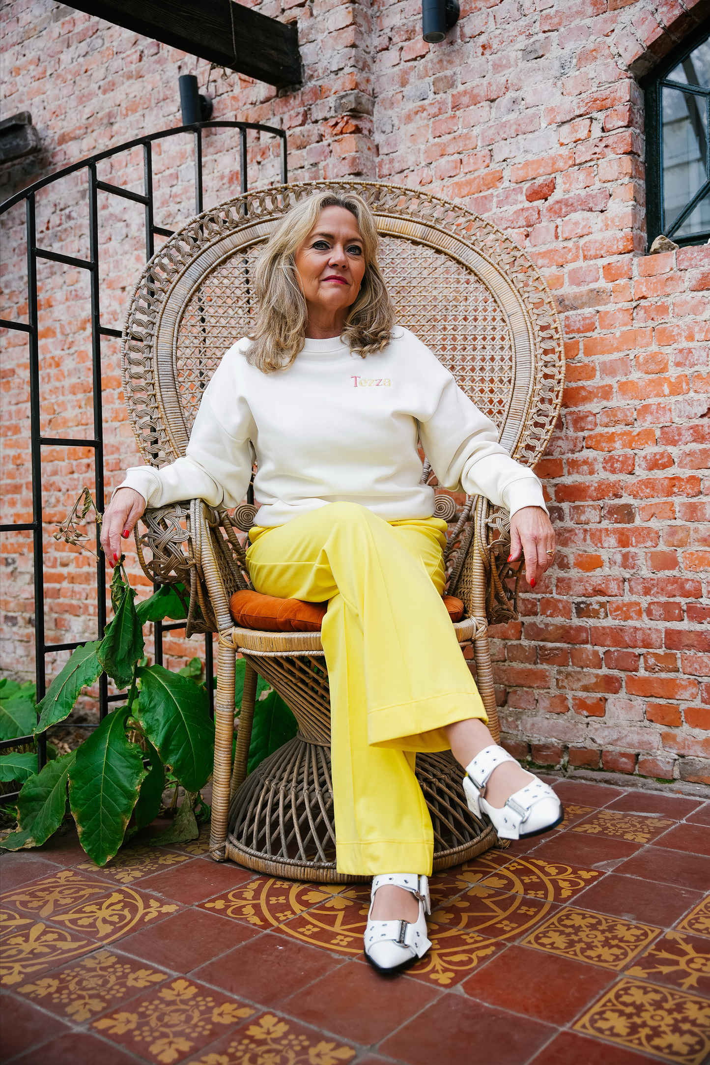 Wide trousers yellow