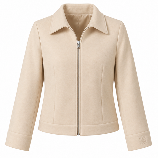 Cropped Jacket – Beige