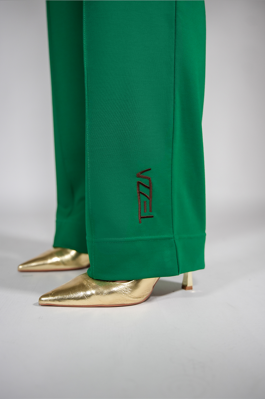 Pants wide green