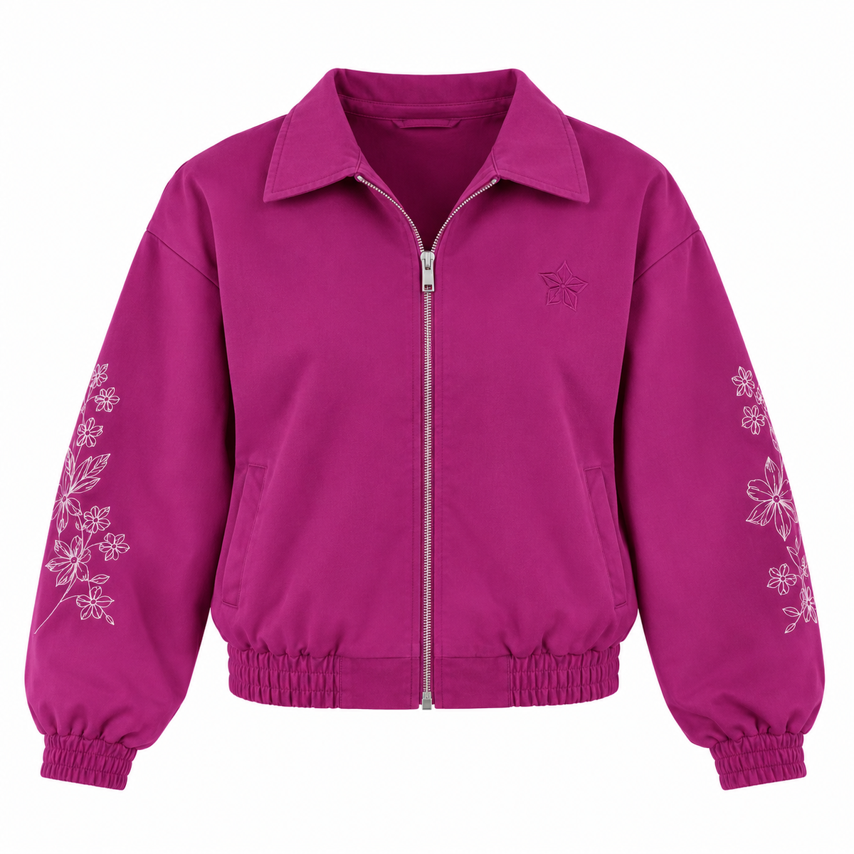 Bomber Jacket – Purple Flower