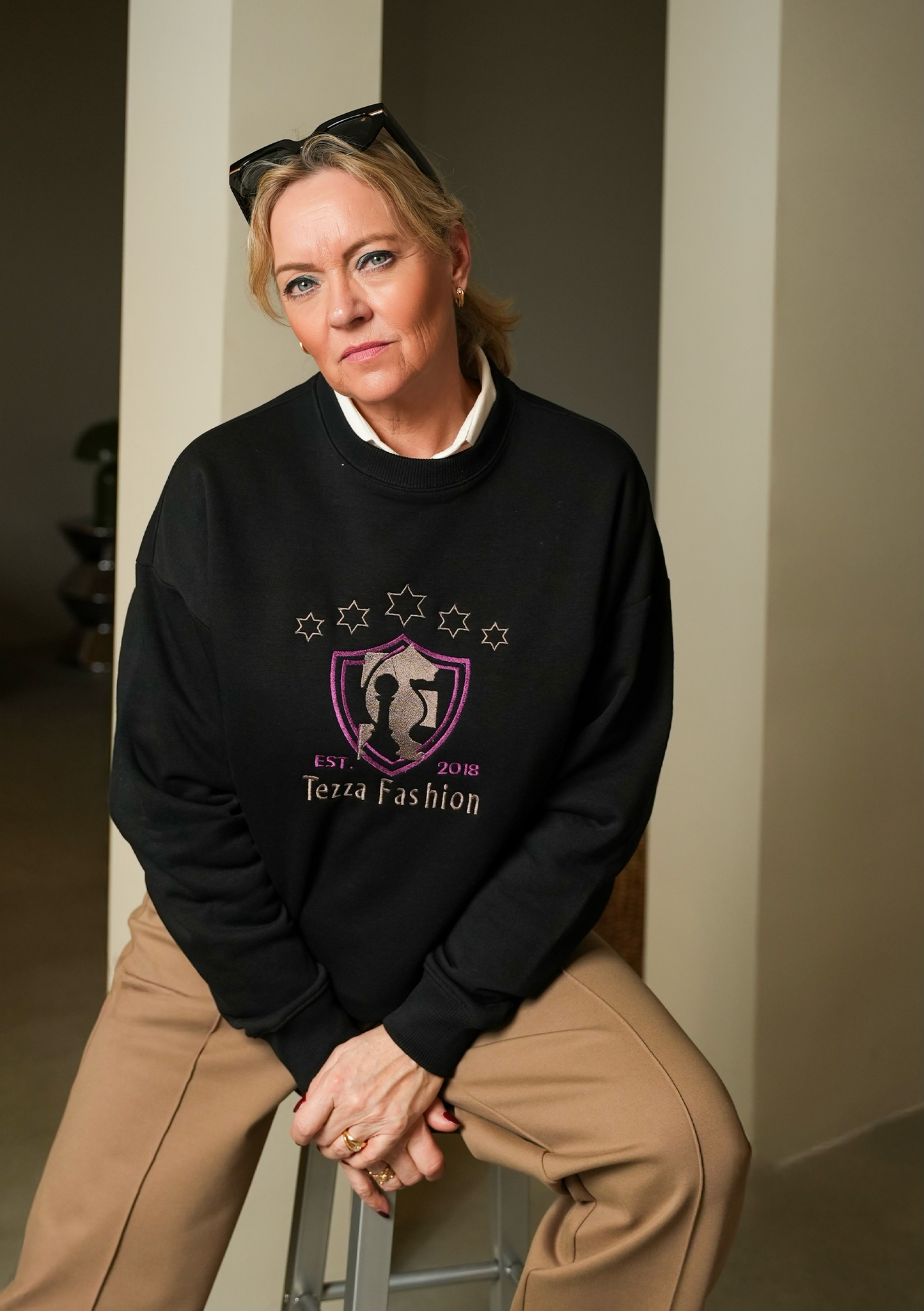 SS26 Sweater – Black Chess