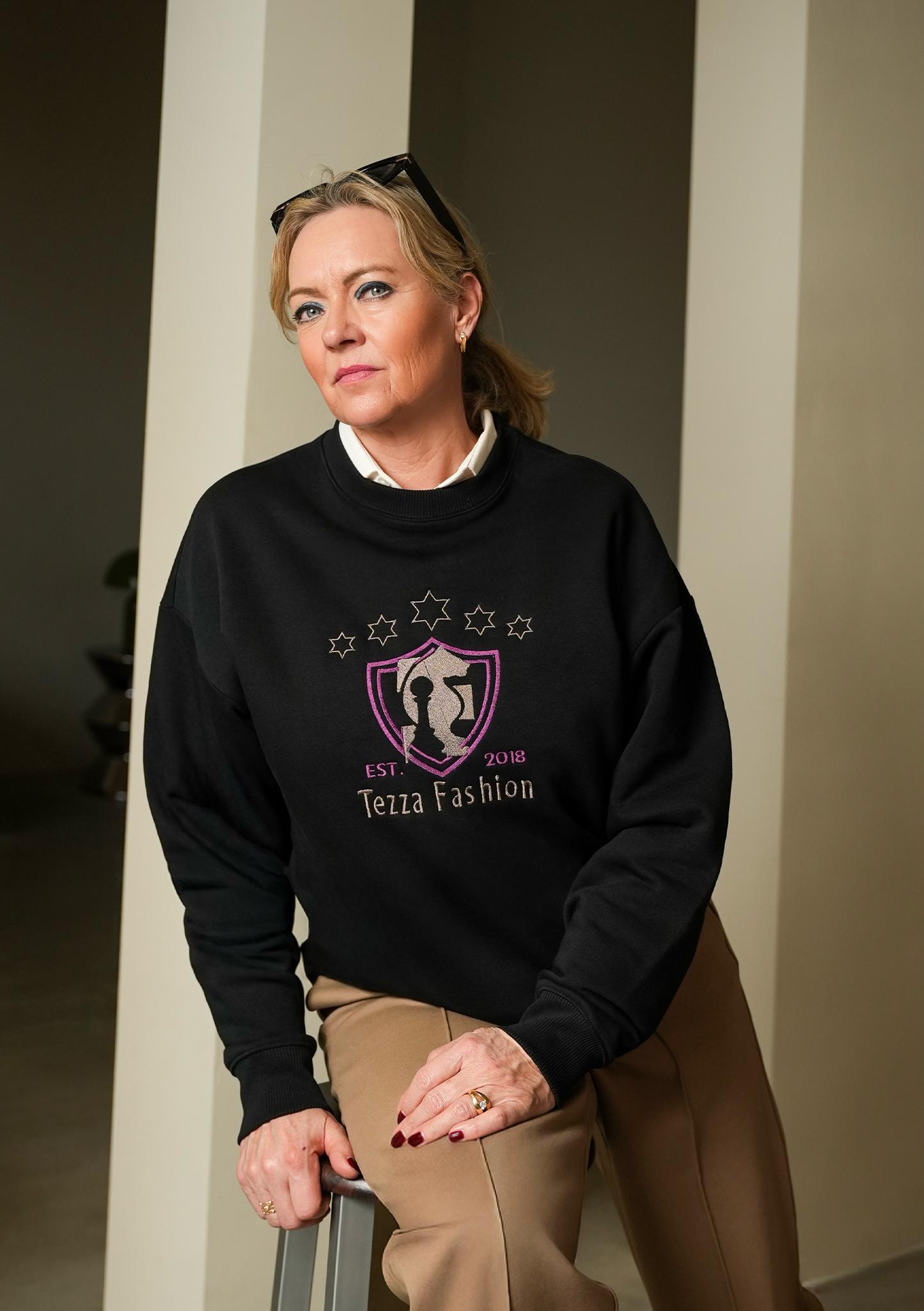 SS26 Sweater – Black Chess