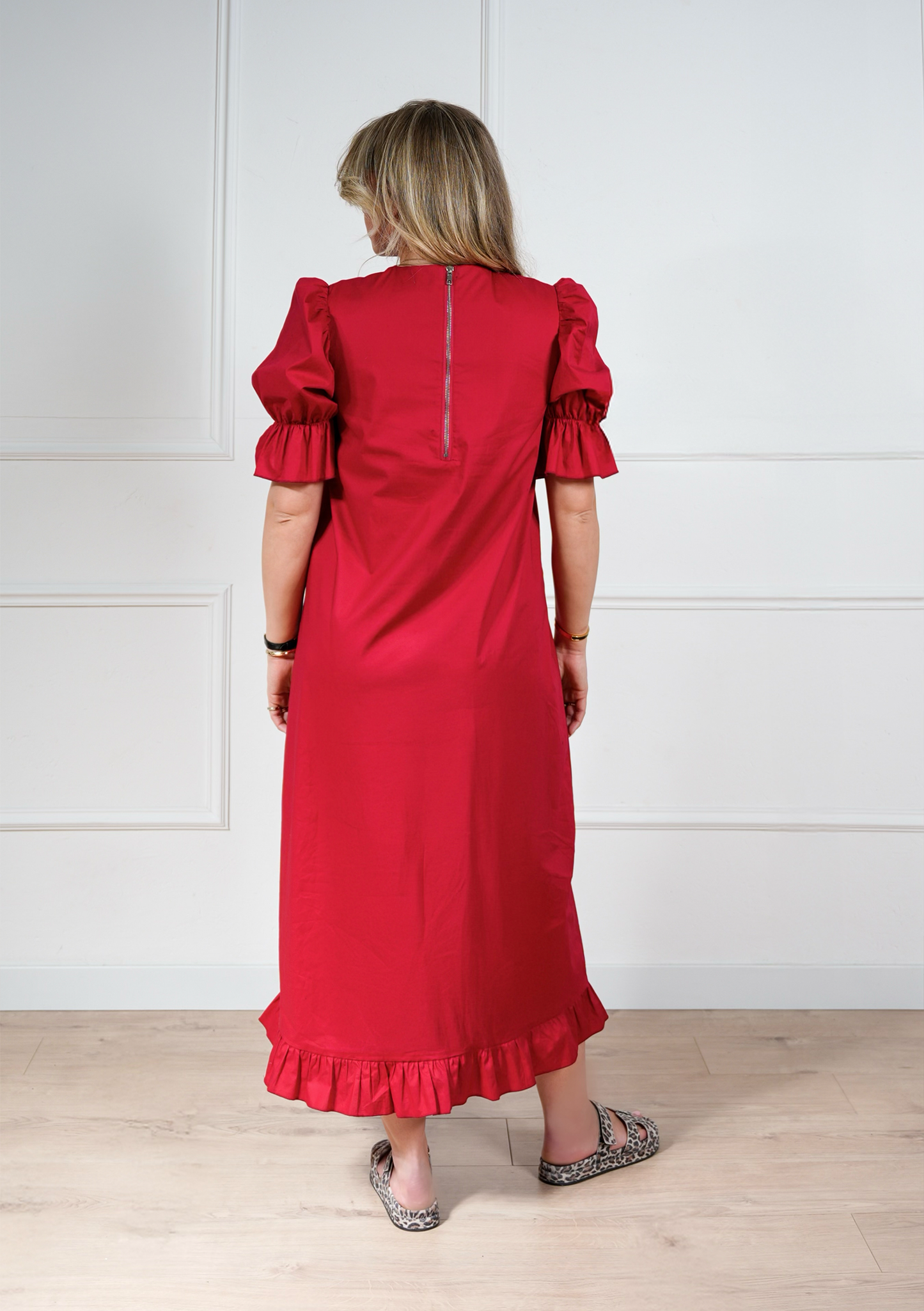 SS26 Long Dress – Dark Red
