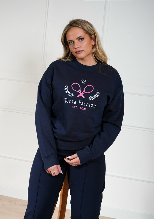 SS26 Sweater – Navy Tennis