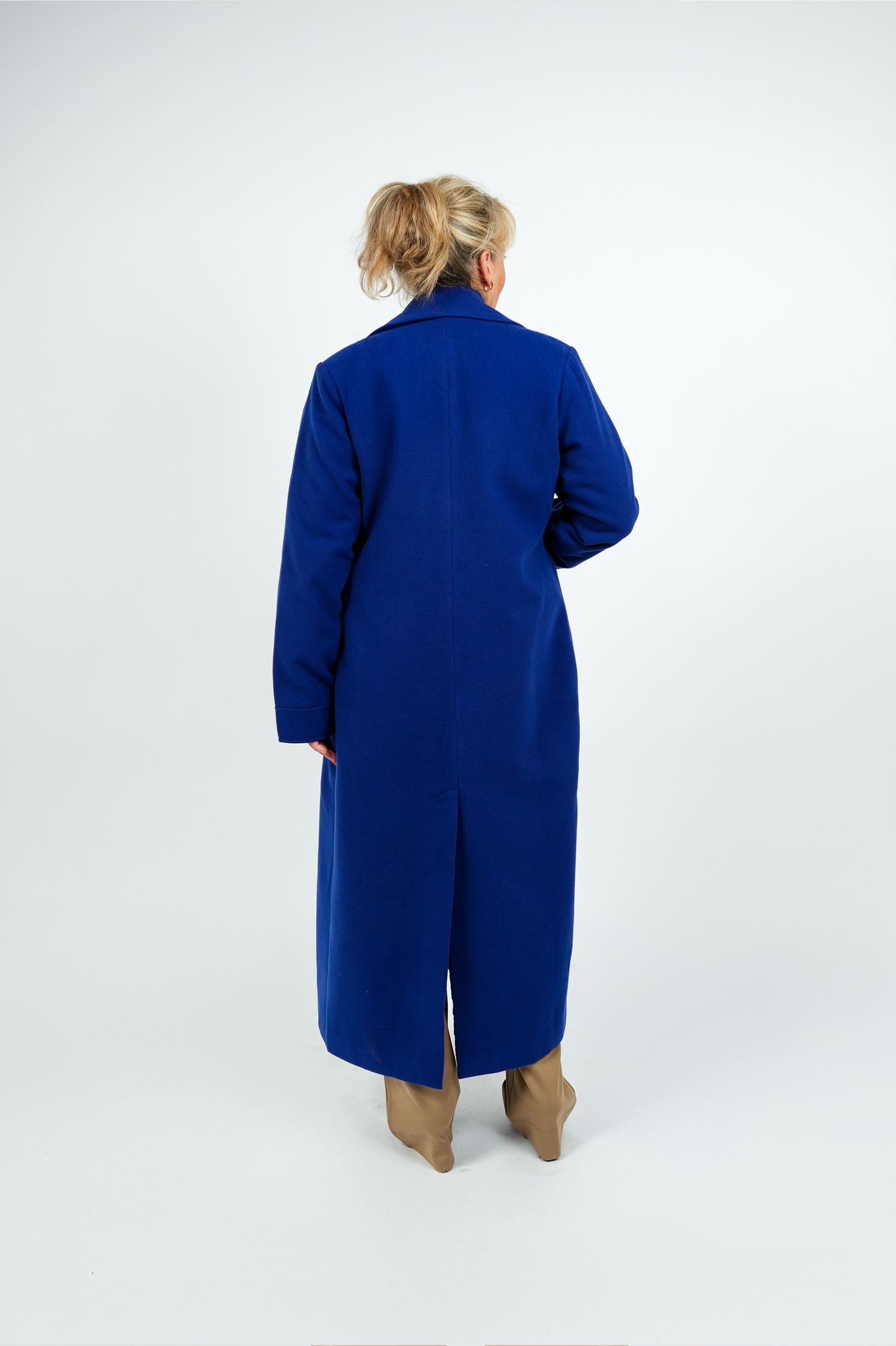 Lange Oversized Jas – Kobalt Blauw | FW25