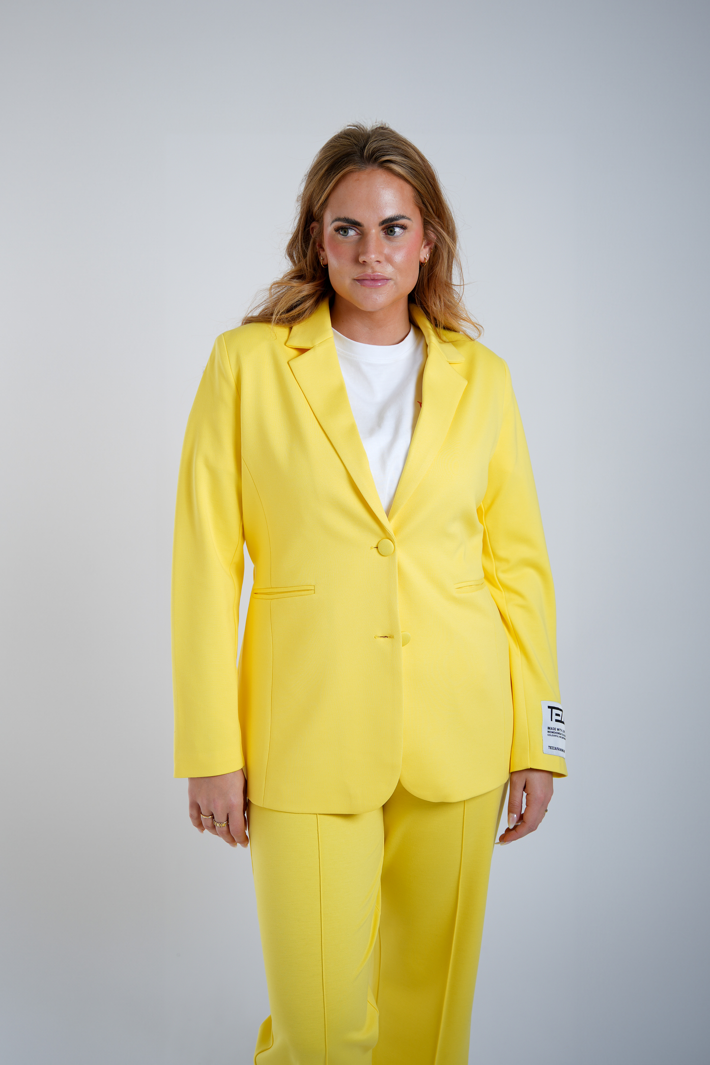 Blazer With Elastic Yellow