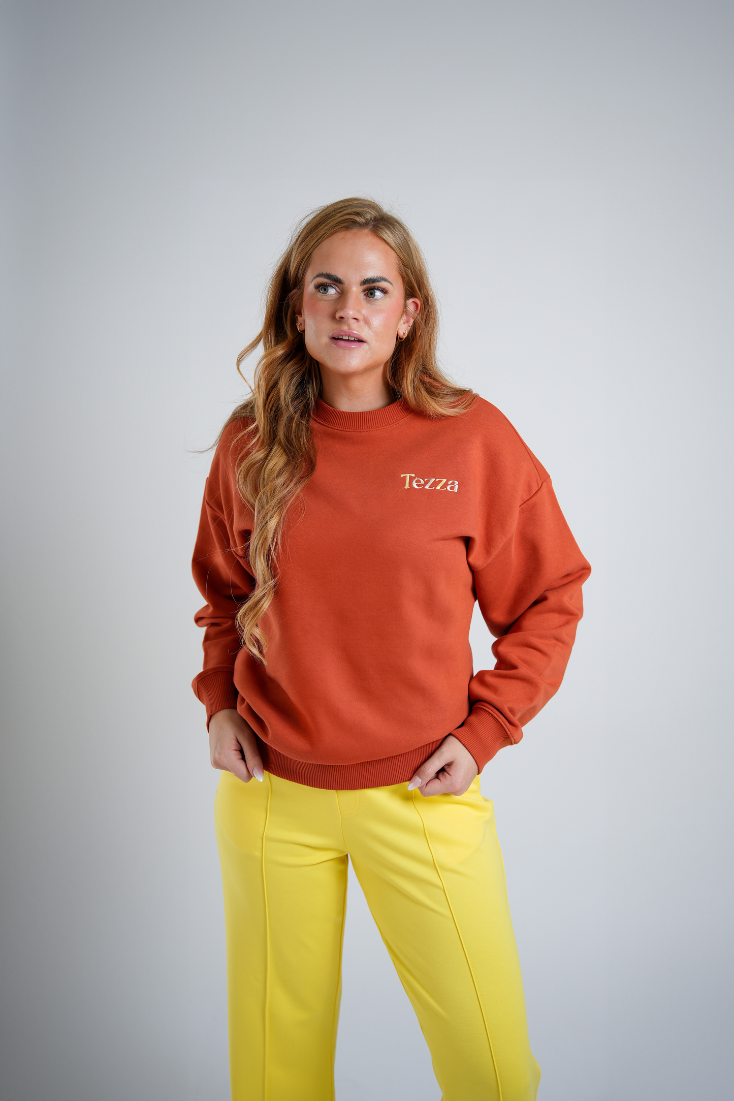 Boyfriend Sweater Rust Orange