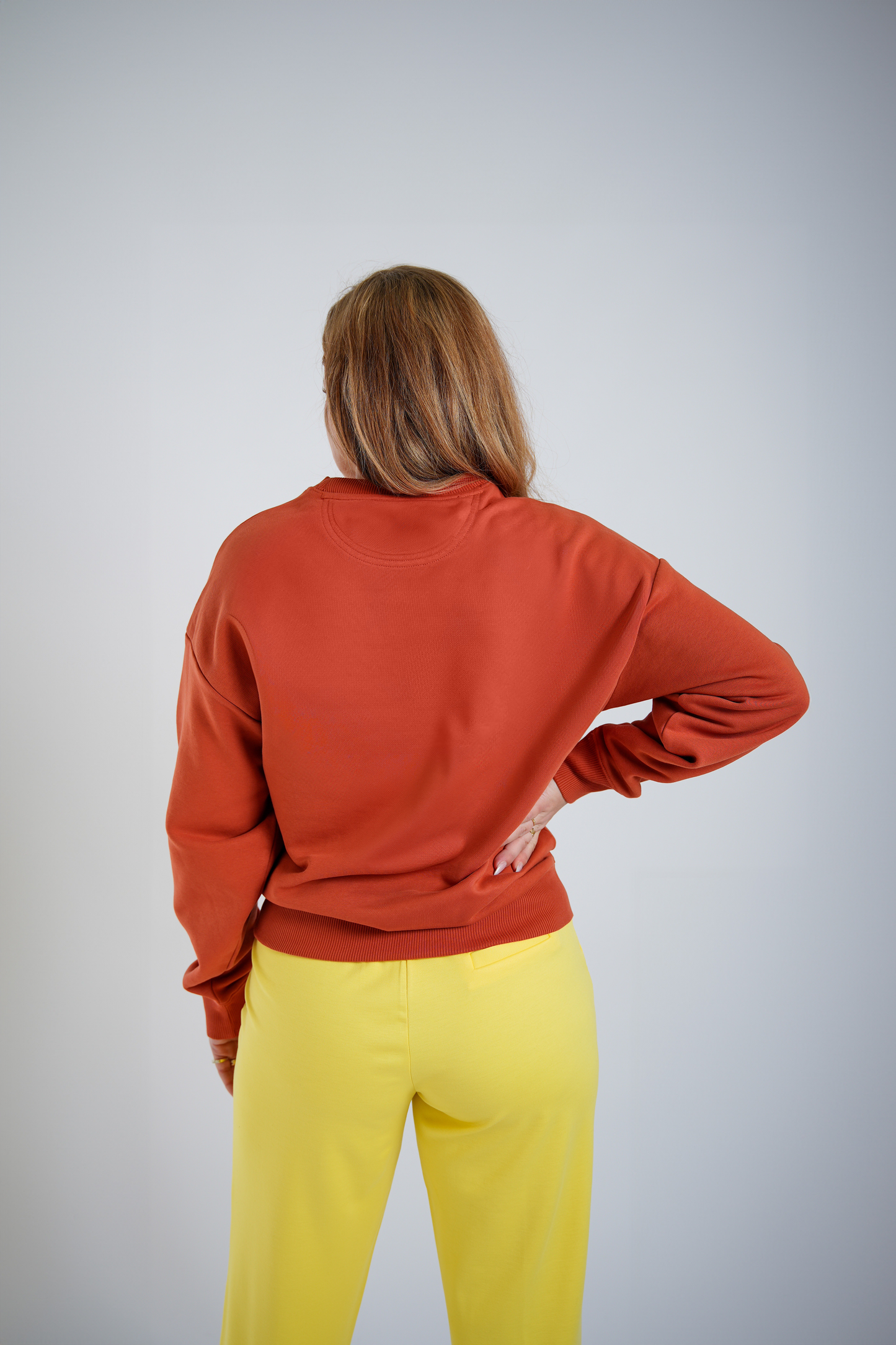 Boyfriend Sweater Rust Orange