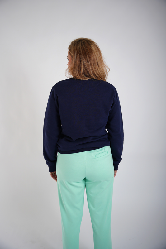 Oversized Sweater Navy Blauw