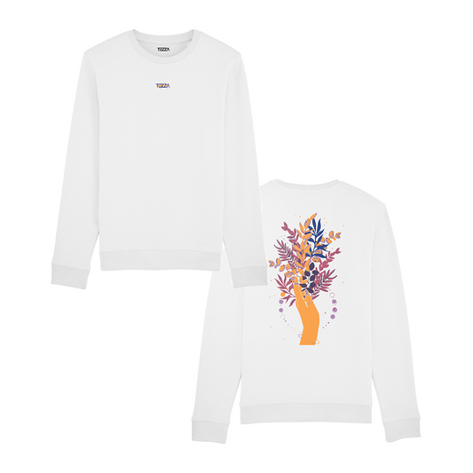 Flower sweater white