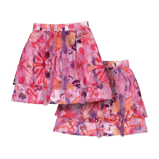 Printed skirt pink
